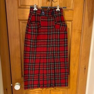 Vintage Le Chateau Plaid Skirt